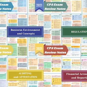 Digital Download | CPA Exam Review - 4 Parts Bundle | 126 Pages | 2021 Edition