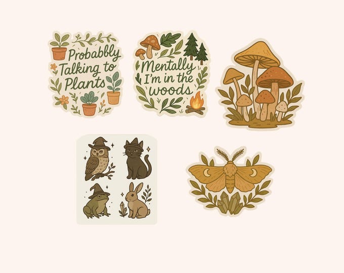 Witchy/Whimsy Sticker set (17 pcs)