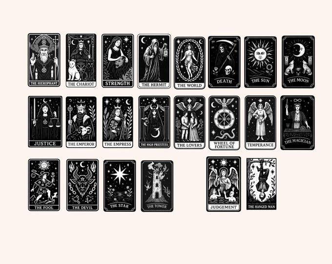 Major Arcana Tarot Stickers (22 pcs)
