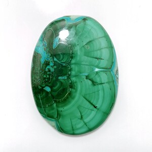 Natural Malachite cabochon Semi Precious gemstone Oval Shape Loose Gemstone For Jewelry Making. Size 63x47x6mm