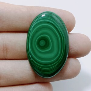 Natural Malachite cabochon Semi Precious gemstone Oval Shape Loose Gemstone For Jewelry Making Size 36x23x4