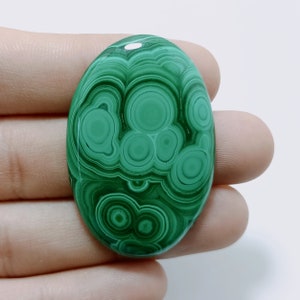 Natural Malachite cabochon Semi Precious Oval Shape Loose Gemstone For Jewelry Making Size Size 41x25x3