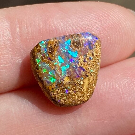 ボルダーオパール　ウッド 天然ボルダーオパール 12.93ct 【希少ウッド・美遊色】 コロイト産