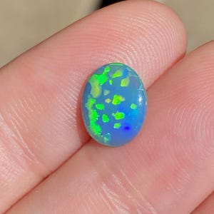 9.6 x 8 x 3.3 mm - 1.3 carat - Handmade Doublet -  Australian Opal Cabochon - Opal Doublet  - SX138