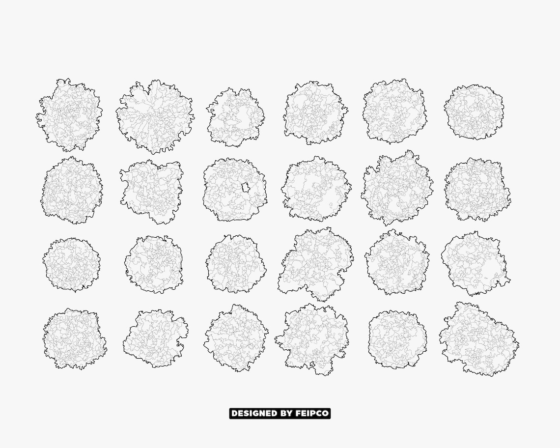 288 TREES PLAN Vector Pack (.ai, .png) - Etsy