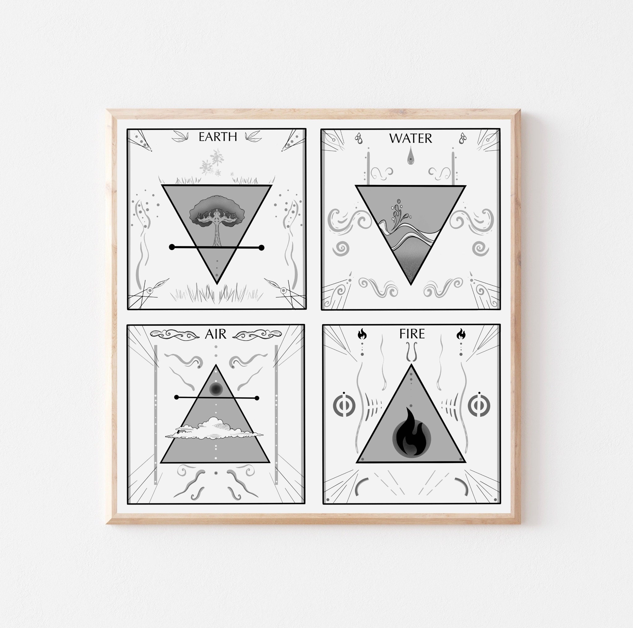 Four Elements Tattoos - Etsy Four Elements Tattoos - Etsy