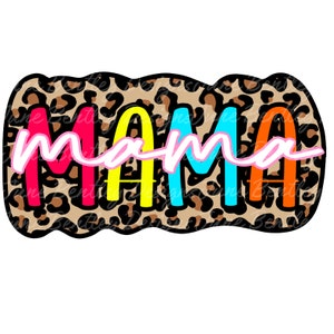 Leopardo neón mamá PNG Diseño digital