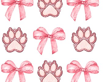 Coquette Pink Paws fur mom PNG Trendy 2024