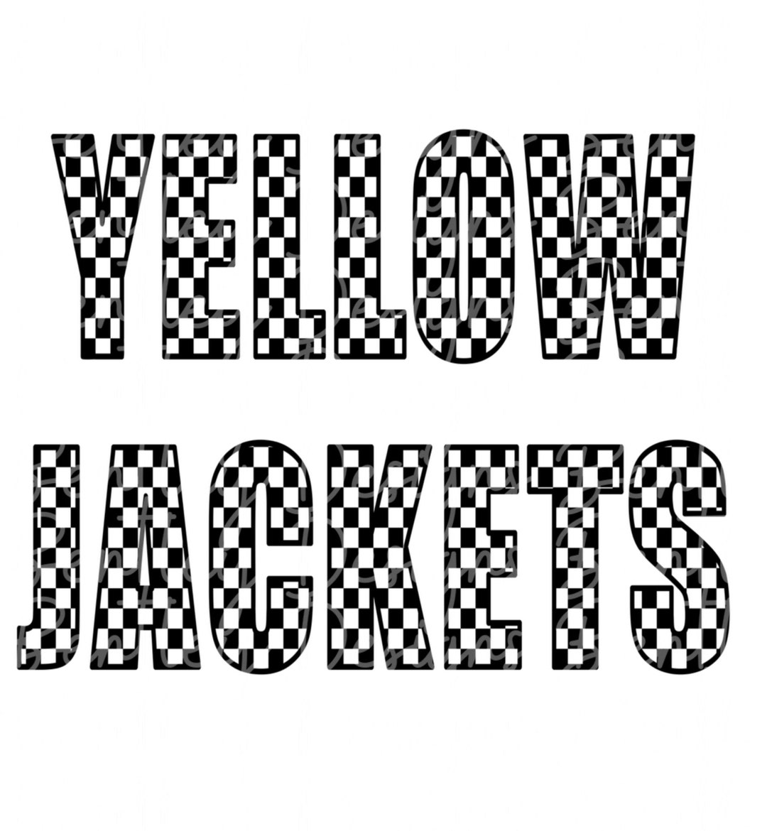 Checkered Yellow Jackets PNG Trendy Etsy