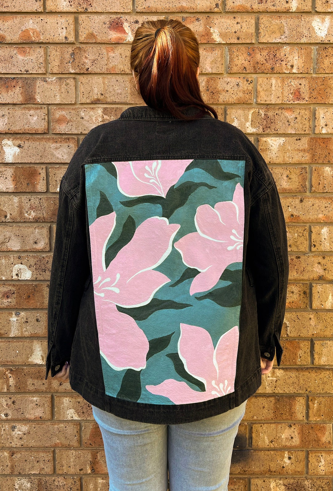 Flower Denim Jacket - Etsy