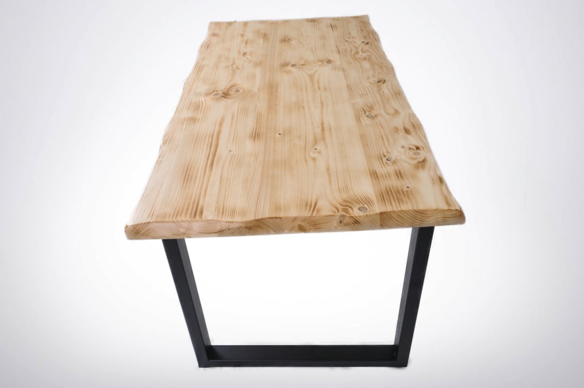 Wood Dining Table Pompeii Solid Wood Table Spruce Wood Etsy