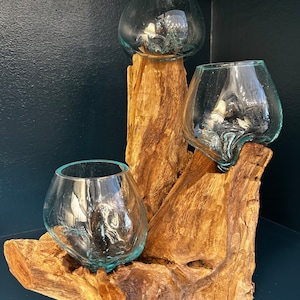 Triple Glass Root Bowls - Handmade