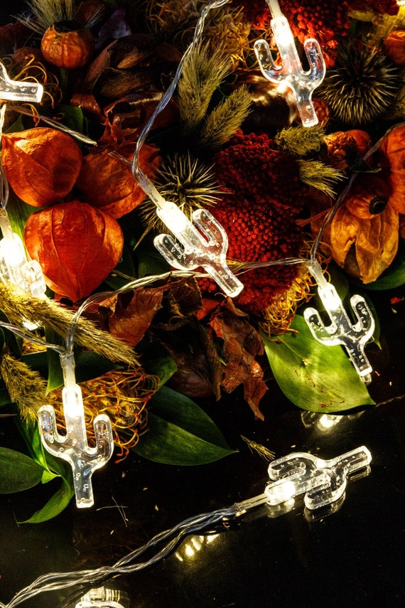 Kaktus LED Lichterkette, USB Kupfer Draht Dekor - Etsy.de