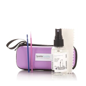 SparkleSparkle Jewelry Cleaning 50ml Travel Kit with Zippered Case Purple