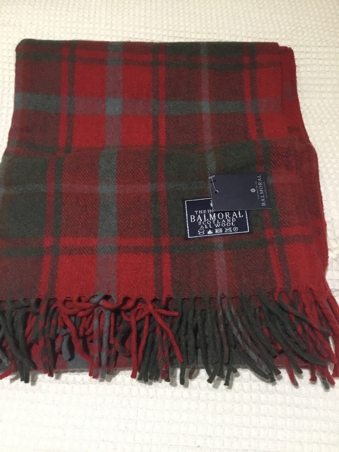 House of Balmoral Wool Blanket, Rug, Throw in Different Tartans Maple