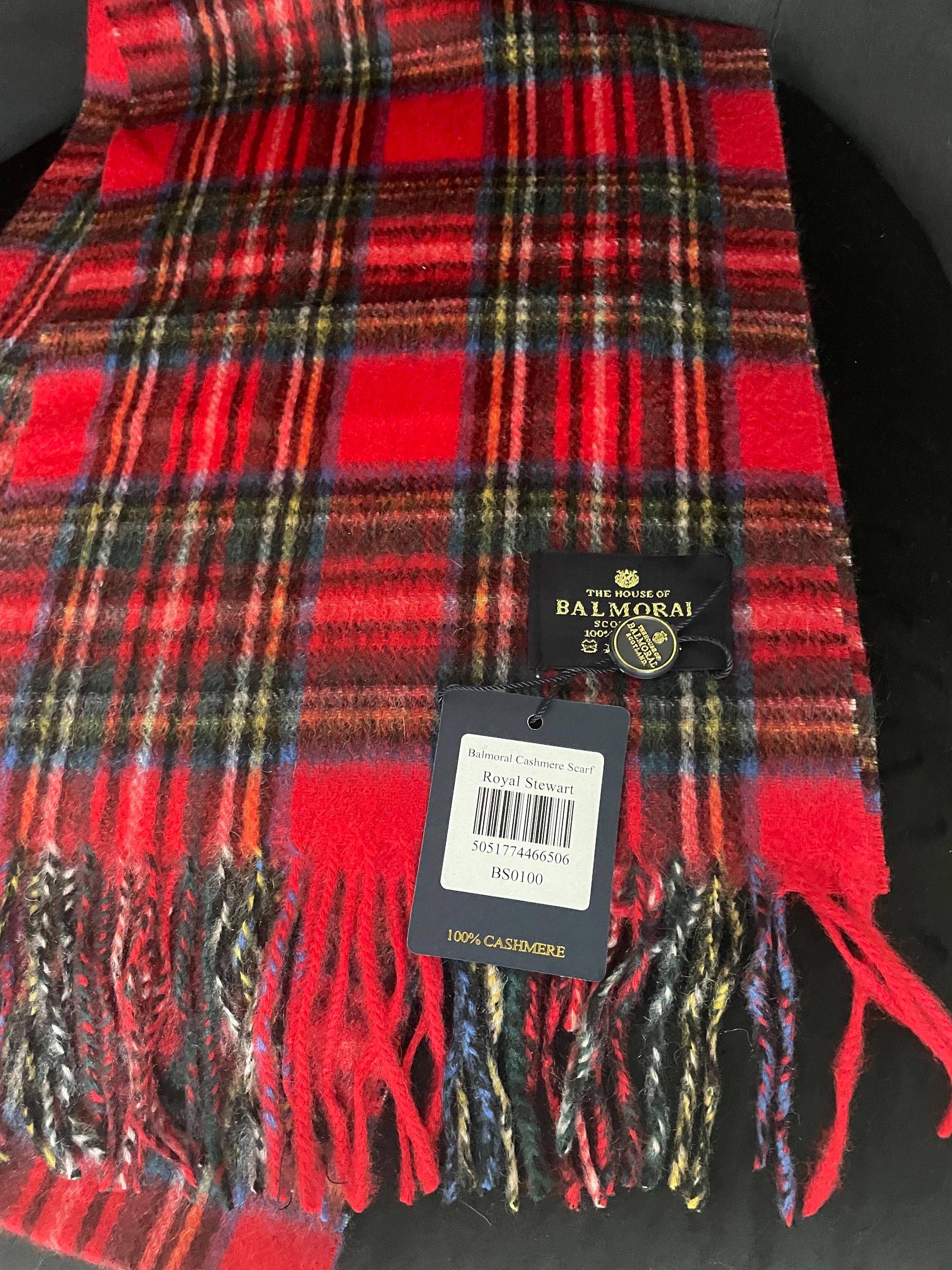 House of Balmoral - 100% Cashmere Scarf, Royal Stewart - Etsy