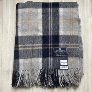 Manta, alfombra y plaid de lana Balmoral - Silver Bannockbane