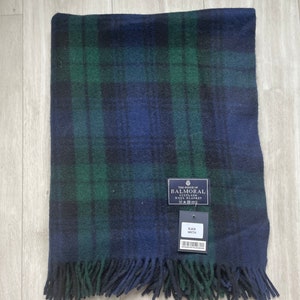 Balmoral Wool blanket, rug, throw- Black Watch