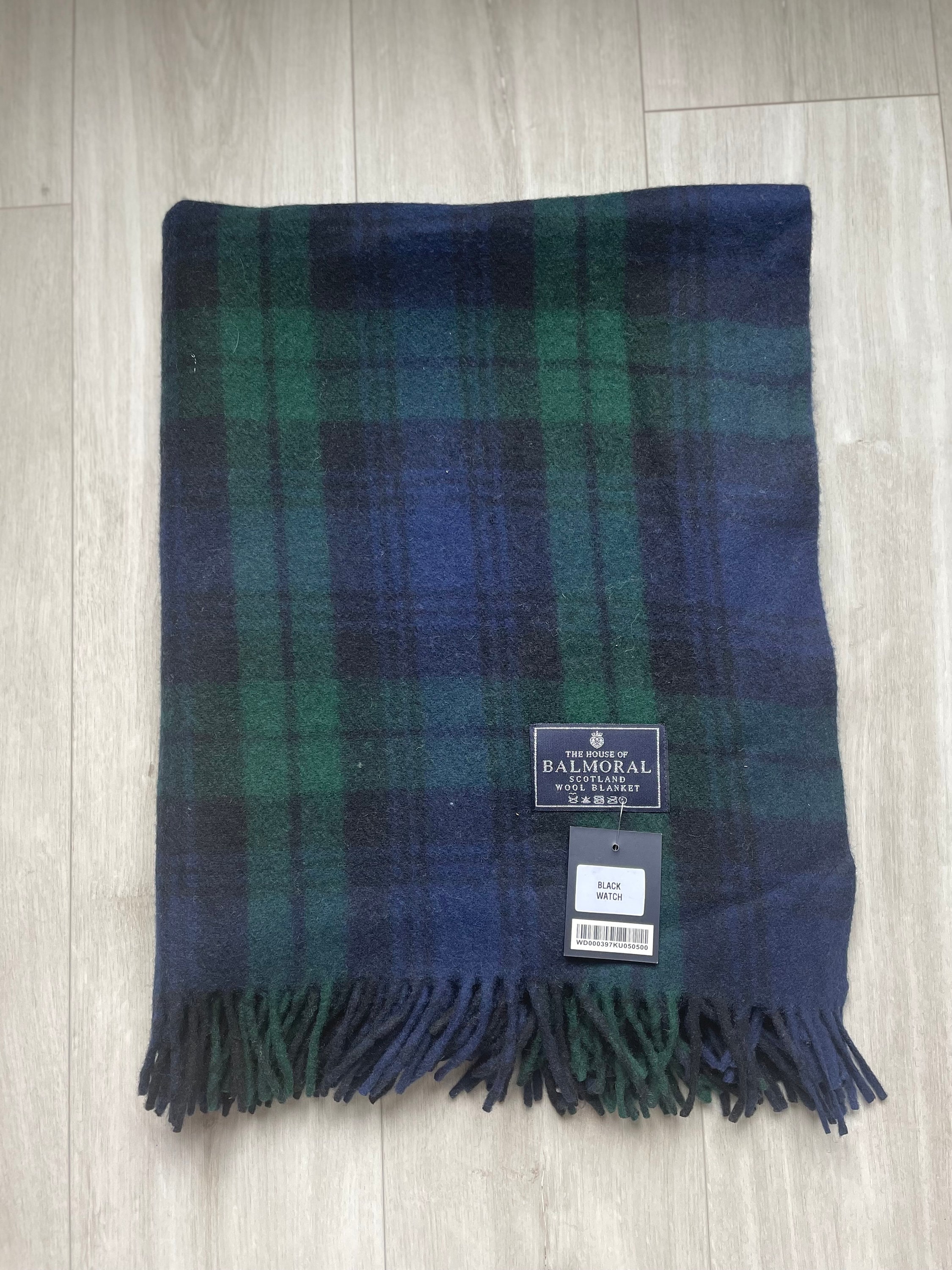 Balmoral Wool Blanket Rug Throw in Different Tartans Black Etsy