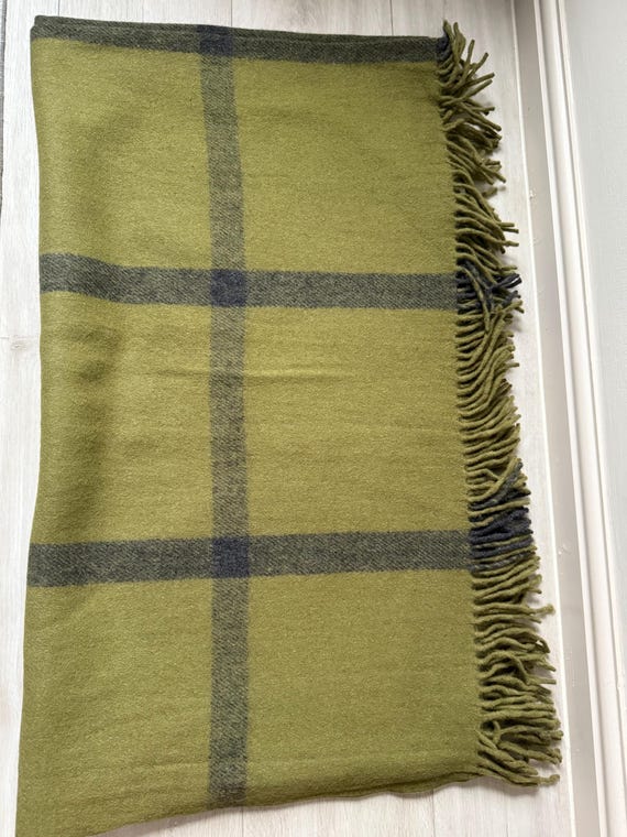 Scottish Throw Large Wool Tartan Rug- Green - Etsy