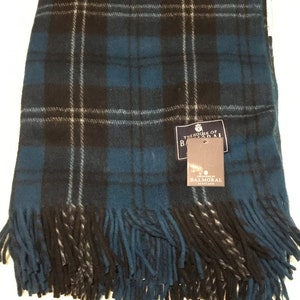 House of Balmoral - Wool blanket, rug, throw in different Tartans - Blue Ramsay