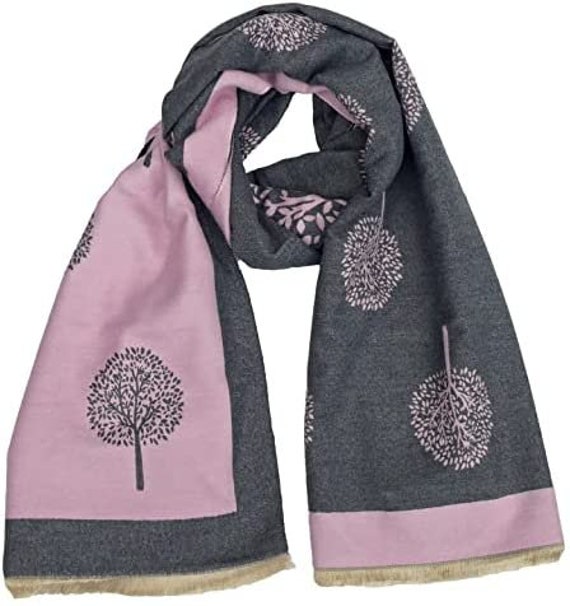 House of Tweed Super Soft Reversible Stag Scarf/Wrap With Lightly Fringed Hem