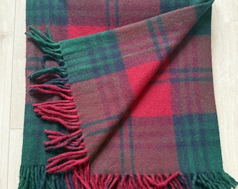 Scottish Throw Large Wool Tartan Rug  - Lindsey