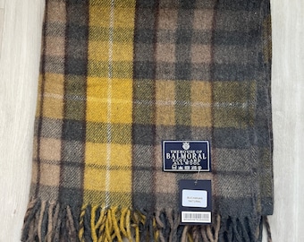 House of Balmoral - Wool blanket, rug, throw in different Tartans - Buchanan Natural