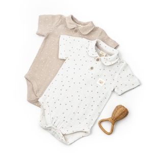 2 pcs Organic Muslin Baby Short Sleeve Romper,Unisex,Baby Shower Gift,Muslin Baby Bodysuit,Jumpsuit Muslin Organic Cotton,muslin baby romper