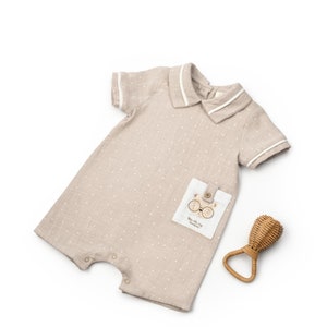 Organic Muslin Baby Short Sleeve Romper,Unisex,Baby Shower Gift,Muslin Baby Bodysuit,Jumpsuit Muslin Organic Cotton,muslin baby romper