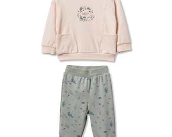 Baby  Sweatshirt & Pants Set, Mint, Organic Cotton ,CSY8214,Baby Outfit, Newborn Girl Set, Baby Shower Gift