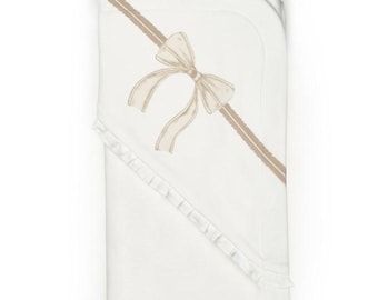 Baby Blanket 85X100 cm , Ecru & Stone , Unisex, %100 Organic Cotton