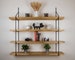 Rustic Shelves set with Brackets Wall Hanging Bookshelf | Rustic Hanging Bookshelves | Handcrafted | Wooden 