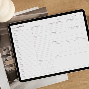 Horizontal Daily Planner Printable Digital Daily Planner Pdf Printable ...