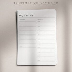 Daily Productivity Planner Pdf Printable to Do List Template Office ...