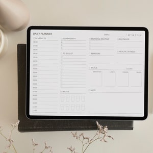 Free Printable Horizontal Daily Planner Planner