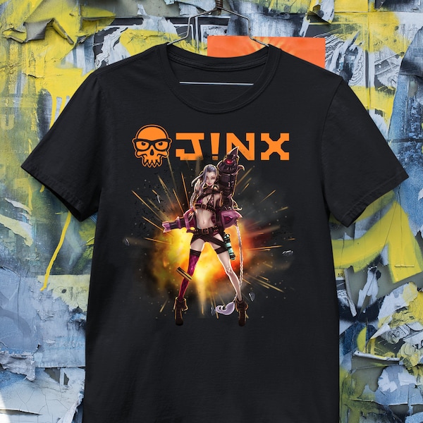 T-shirt Jinx - Style Streetwear Décontracté - 100% Coton - Lavable Machine - Pour Ados Et Jeunes Adultes - 11