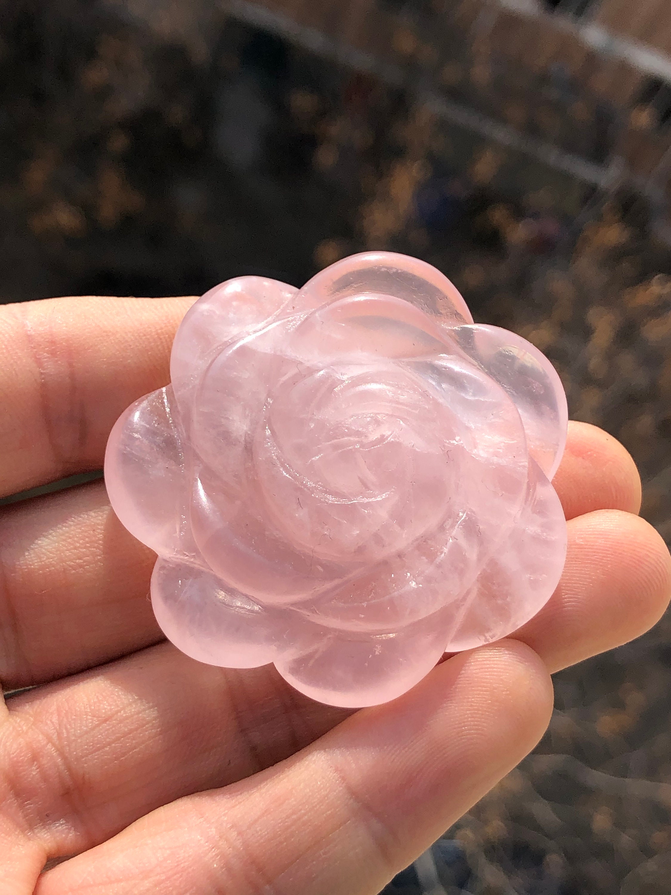 32g Pink Crystal Flower Ornament G018 Etsy