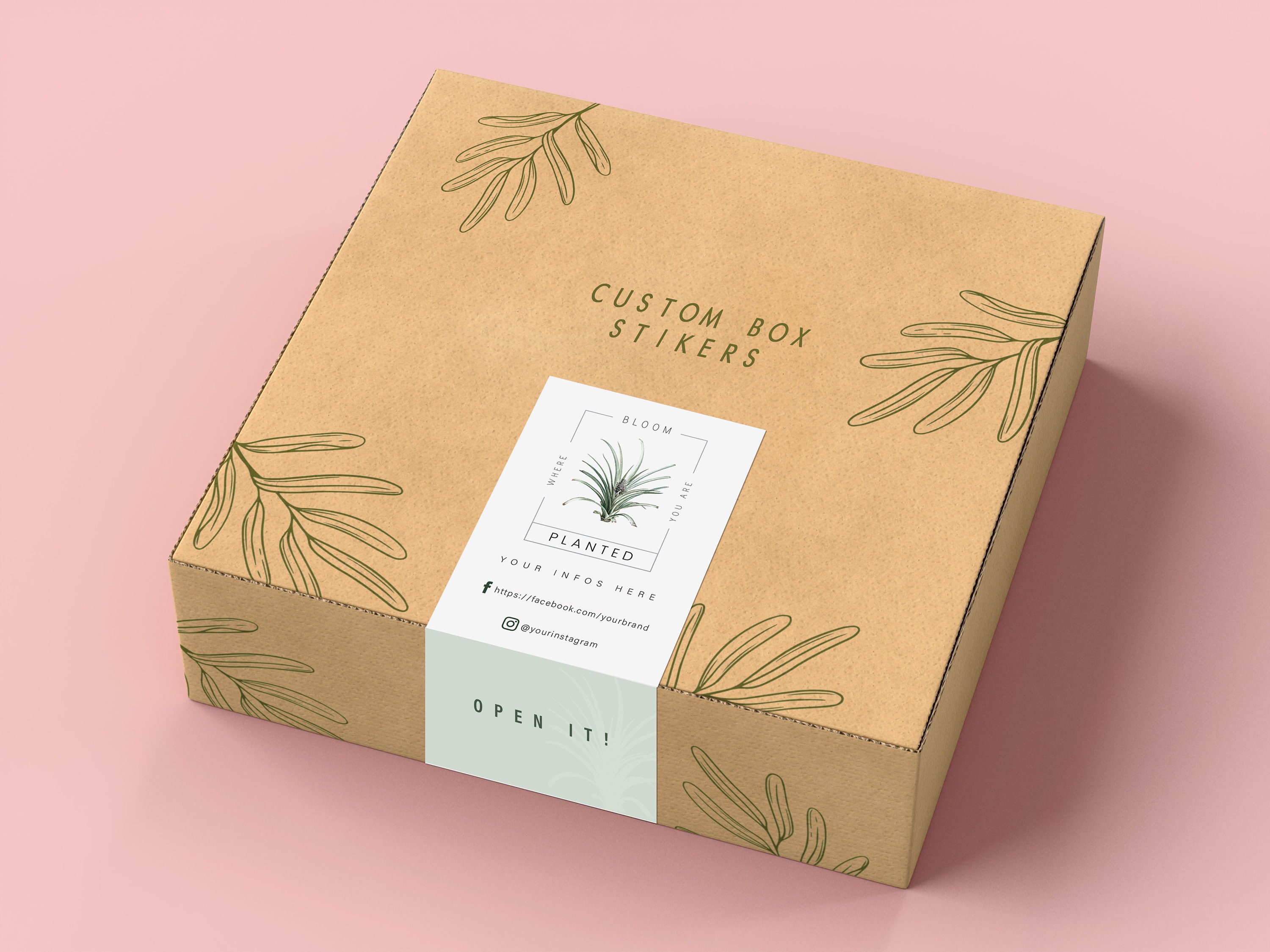 Pegatinas personalizadas para cajas cajas y paquetes Etsy