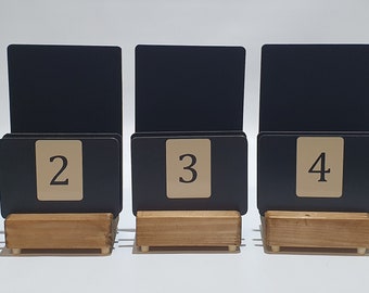 Menu Holder - Pamphlet Holder Each Individually Numbered. Handmade By Ourselves. (Triple)