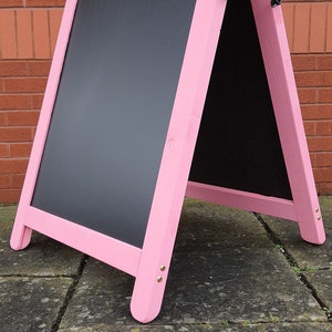 Large Heavy Duty White A Frame Chalkboard/Blackboard. Fitted With Tough Melamine™ Hard Plastic, Non Porous Panels - Easy To Clean. 1000 X 610 For Chalk Markers And Chalk. Double Sided Street Sign