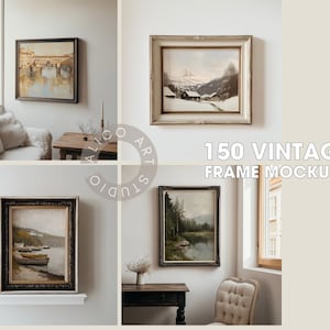 Vintage Frame Mockup Bundle, 150 Rustic Wall Frame Mockup, Classical Frames, Antique Poster Mockup, Old Frame Mockups, Psd, Photopea Mockups