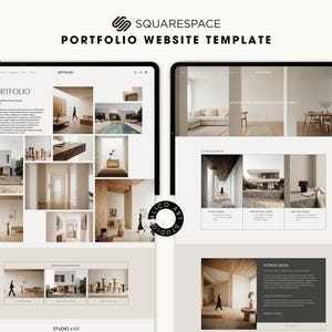 Squarespace 7.1 Architecture Portfolio Website Template | Minimal Interior Studio Website | Editorial Design for Architects & Designers
