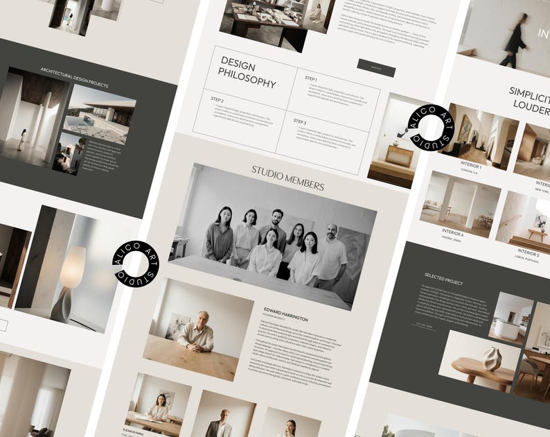 Squarespace 7.1 Architecture Portfolio Website Template | Minimal Interior Studio Website | Editorial Design for Architects & Designers
