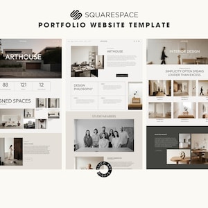 Squarespace 7.1 Architecture Portfolio Website Template | Minimal Interior Studio Website | Editorial Design for Architects & Designers