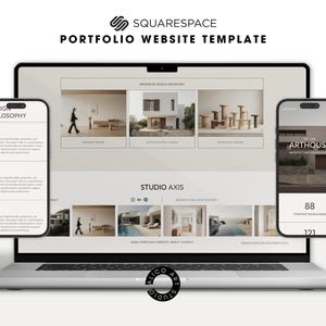 Squarespace 7.1 Architecture Portfolio Website Template | Minimal Interior Studio Website | Editorial Design for Architects & Designers