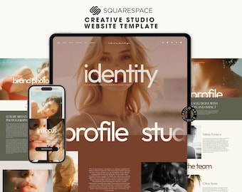 Squarespace 7.1 Creative Studio Website Template | Portfolio & Online Store Website | Editorial Retro Design for Designers and Photographers