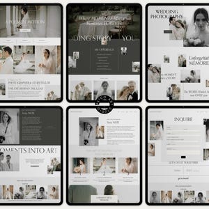 Squarespace Wedding Photographer Website Template, Modern Portfolio Theme, Elegant Creative Studio Website Design