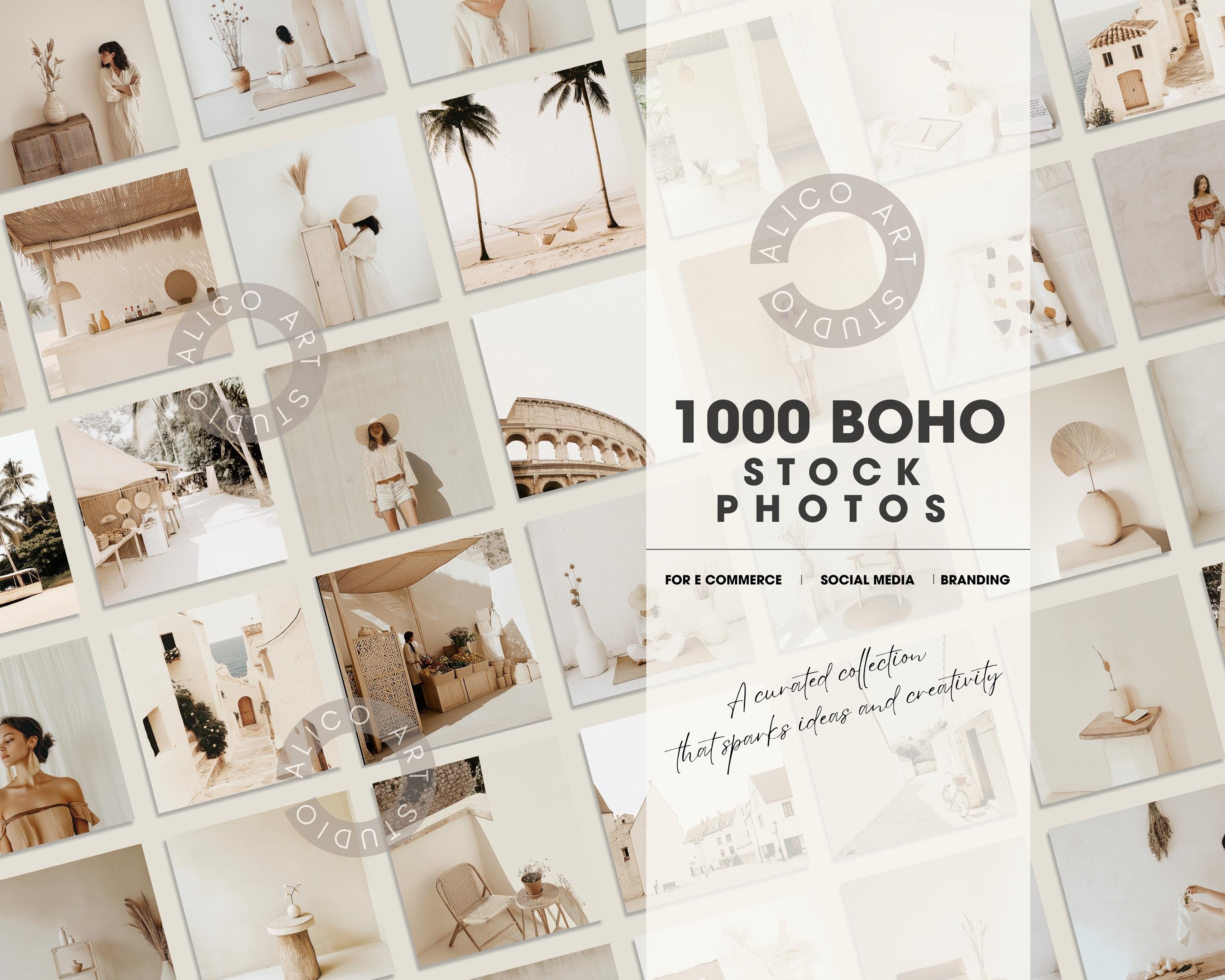 1000 Boho Stock Photos: Social Media Image Bundle (Digital Download)
