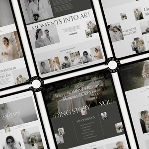 Squarespace Wedding Photographer Website Template, Modern Portfolio Theme, Elegant Creative Studio Website Design